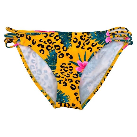 Decree Tropical Print Hipster Bikini Bottom NWT Sz L - Picture 1 of 11
